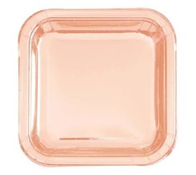 Teller Roségold Square 18cm | 8 Stücke Teller Roségold Square 18cm | 8 Stücke