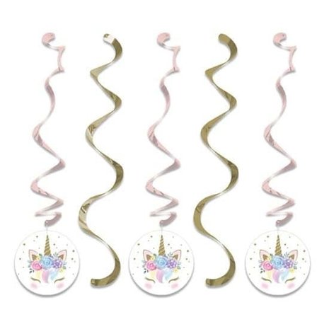 Creative Converting Baby Unicorn Hangdecoratie Swirls 76cm | 5 stuks