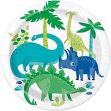 Unique Party Dinosaurus blue & green signs 18cm | 8 pieces Unique Party Dinosaurus blue & green signs 18cm | 8 pieces