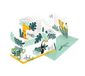 Amscan Get Wild Uitnodigingen | 8 stuks