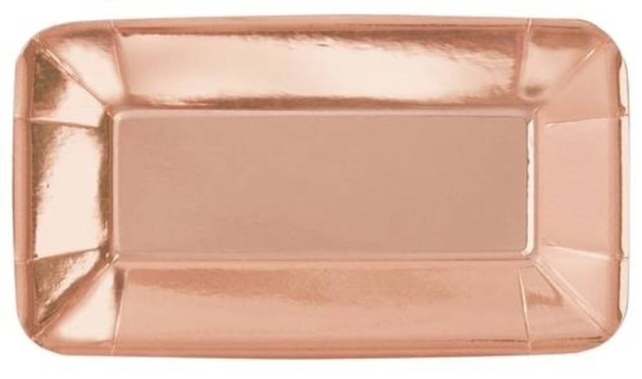 Zeichen Roségold rechteckig 23 cm | 8 Stücke