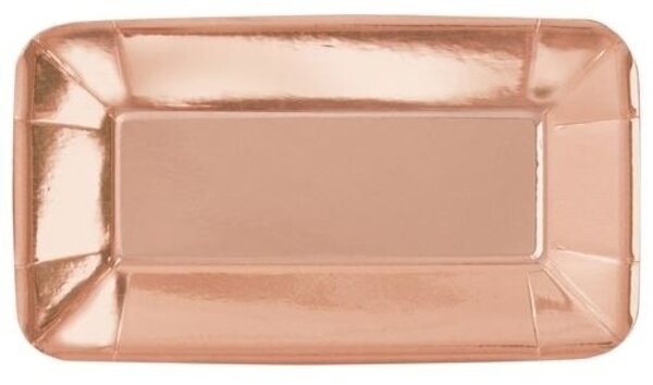 Borden Rose Goud rechthoekig 23cm | 8 stuks