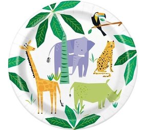 Unique Party Borden Animal Safari 23cm | 8 stuks