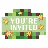 Invitation TNT Minecraft Party 11x16cm | 8 pieces Invitation TNT Minecraft Party 11x16cm | 8 pieces