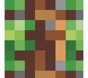 Amscan Servetten TNT Minecraft Party 33x33cm | 16 stuks Amscan Servetten TNT Minecraft Party 33x33cm | 16 stuks
