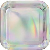 Borden Iridescent vierkant 18cm | 8 stuks