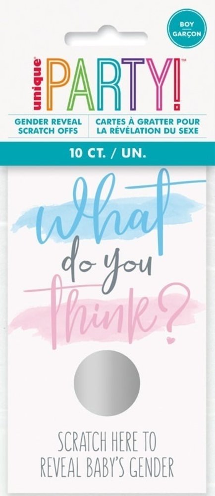 Geschlecht enthüllen Scratch Cards Boy | 10 Stück Geschlecht enthüllen Scratch Cards Boy | 10 Stück