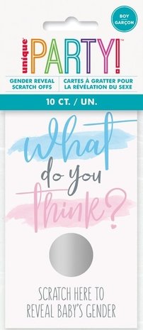 Genre révèle des cartes de gratter garçon | 10 morceaux Genre révèle des cartes de gratter garçon | 10 morceaux