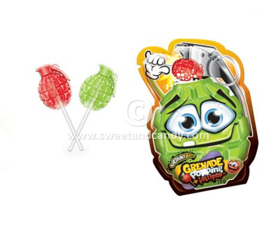 Candy grenade popping + lollipop 13 gr. | per Unit