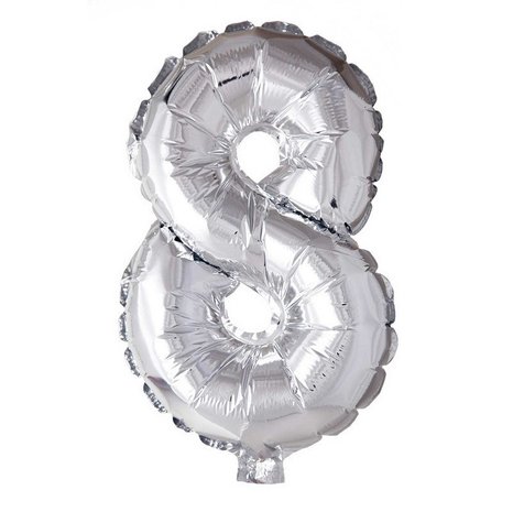 Globos Nordic Feuille de ballon 8 Silver | 40cm