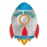 Invitations Blast Off Space 11x16cm | 8 pieces Invitations Blast Off Space 11x16cm | 8 pieces