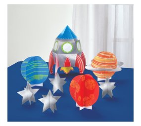 Table decoration Blast Off Space | 8-part