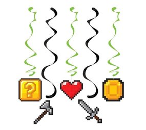 Creative Converting Hang Decoration Swirls Game Party | 5 Stücke