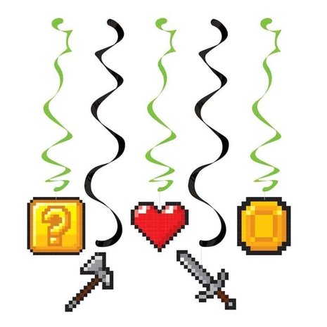 Creative Converting Pending décoration tourbillonne partie partie | 5 pièces Creative Converting Pending décoration tourbillonne partie partie | 5 pièces