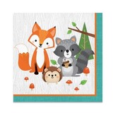 Serviettes pour animaux de forêt forestier bois 33x33cm | 16 pièces