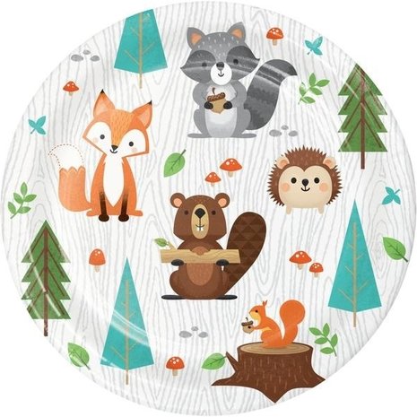 Animaux forestiers Woodland Signs 18cm | 8 pièces