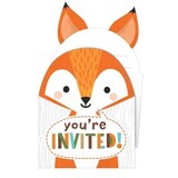 Invitations d'animaux forestiers forestiers de bois | 8 pièces