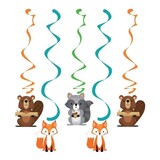 Animaux forestiers Woodland Animaux suspendus Décoration Swirls | 5 pièces Animaux forestiers Woodland Animaux suspendus Décoration Swirls | 5 pièces