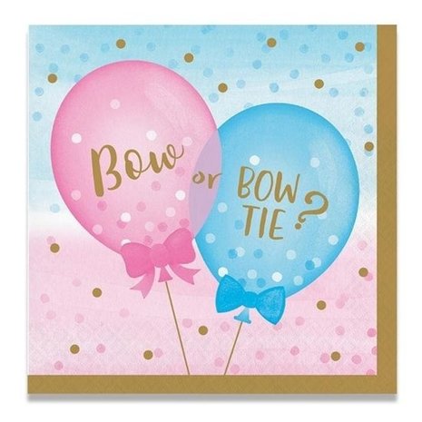 Creative Converting Gender Reveal Servetten 33 x 33cm | 16 stuks Creative Converting Gender Reveal Servetten 33 x 33cm | 16 stuks