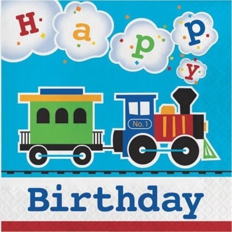 Creative Converting Servietten trainiert alles Gute zum Geburtstag 33 x 33 cm | 16 Stücke Creative Converting Servietten trainiert alles Gute zum Geburtstag 33 x 33 cm | 16 Stücke