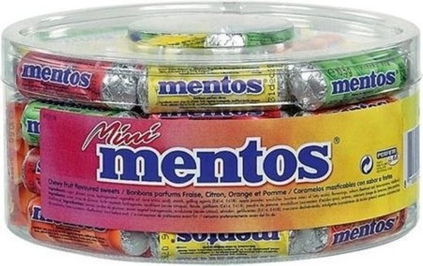 Mini -Mentos Fruchtgeschmack Süßigkeit | pro Silo von 48 Teilen Mini -Mentos Fruchtgeschmack Süßigkeit | pro Silo von 48 Teilen