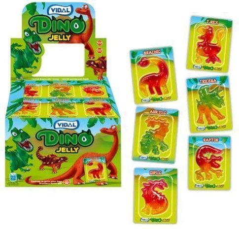 Vidal Dino Jelly Snoep in Blister | Pro Schachtel von 66
