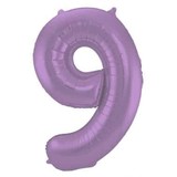 Folat Folie Balloon Number 9 Matt Purple Metallic | 86cm Folat Folie Balloon Number 9 Matt Purple Metallic | 86cm