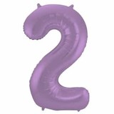 Folat Folie Balloon Number 2 Matt Purple Metallic | 86cm Folat Folie Balloon Number 2 Matt Purple Metallic | 86cm