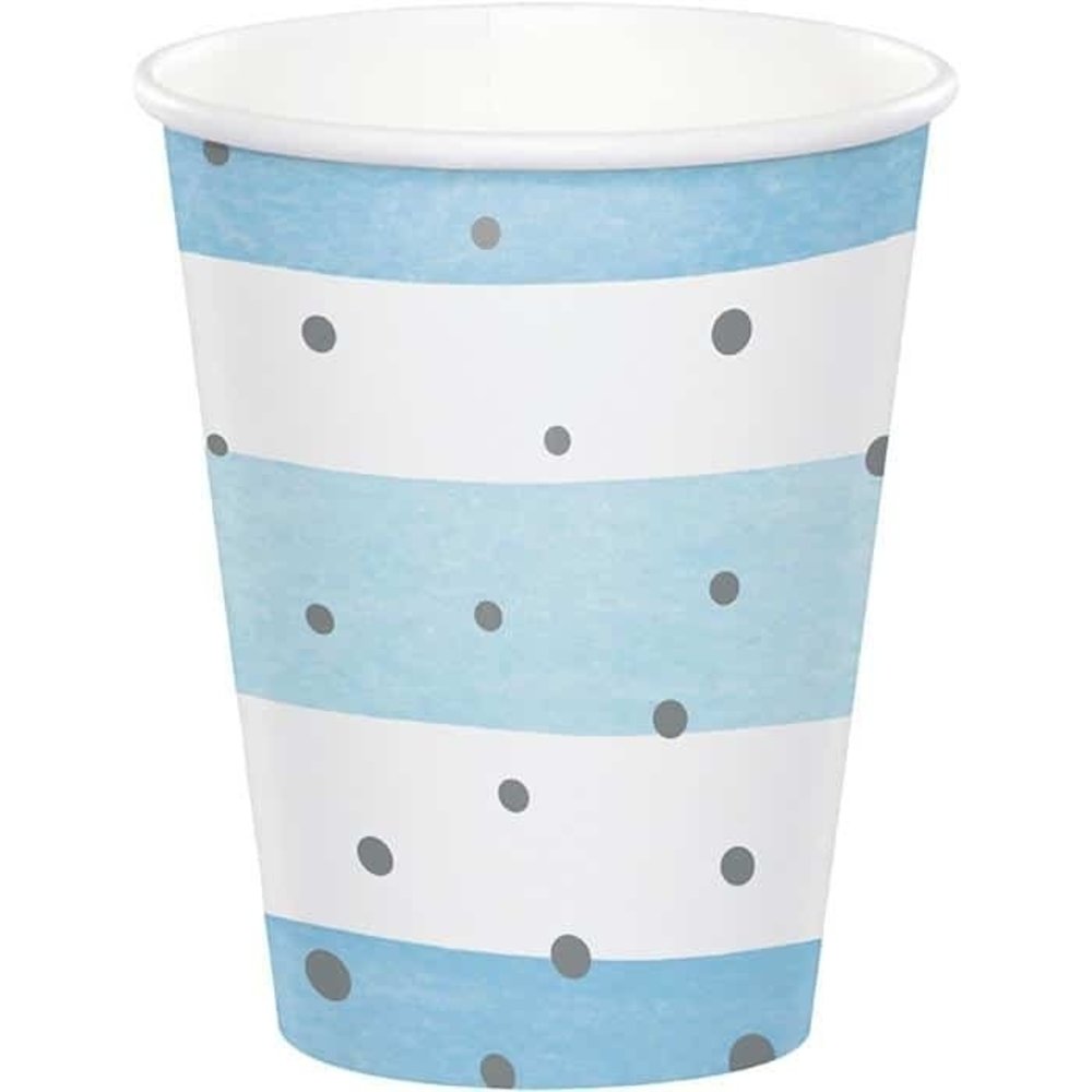 Creative Converting Tassen Babyparty Blau und Weiß 266ml | 8 Stücke Creative Converting Tassen Babyparty Blau und Weiß 266ml | 8 Stücke