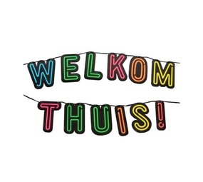 Letterlinger Willkommen zu Hause Neon | 5mtr Letterlinger Willkommen zu Hause Neon | 5mtr