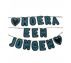 Brief Garland Hurray Ein Junge Neon | 5mtr Brief Garland Hurray Ein Junge Neon | 5mtr