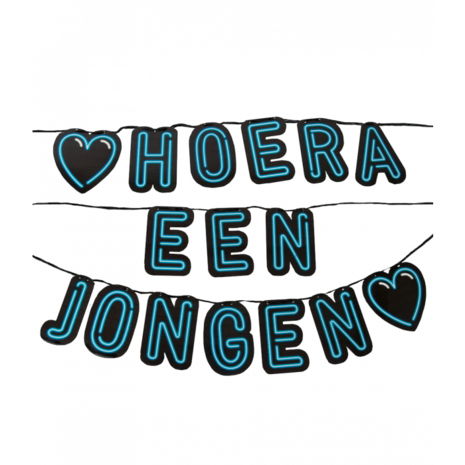 Letter garland hurray a boy neon | 5mtr