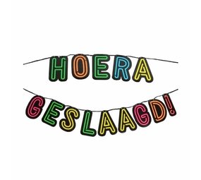 Letterslinger Hoera Geslaagd Neon | 5mtr