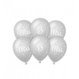 Balloons Mrs. & Mrs. Wedding 30cm | 6 pieces