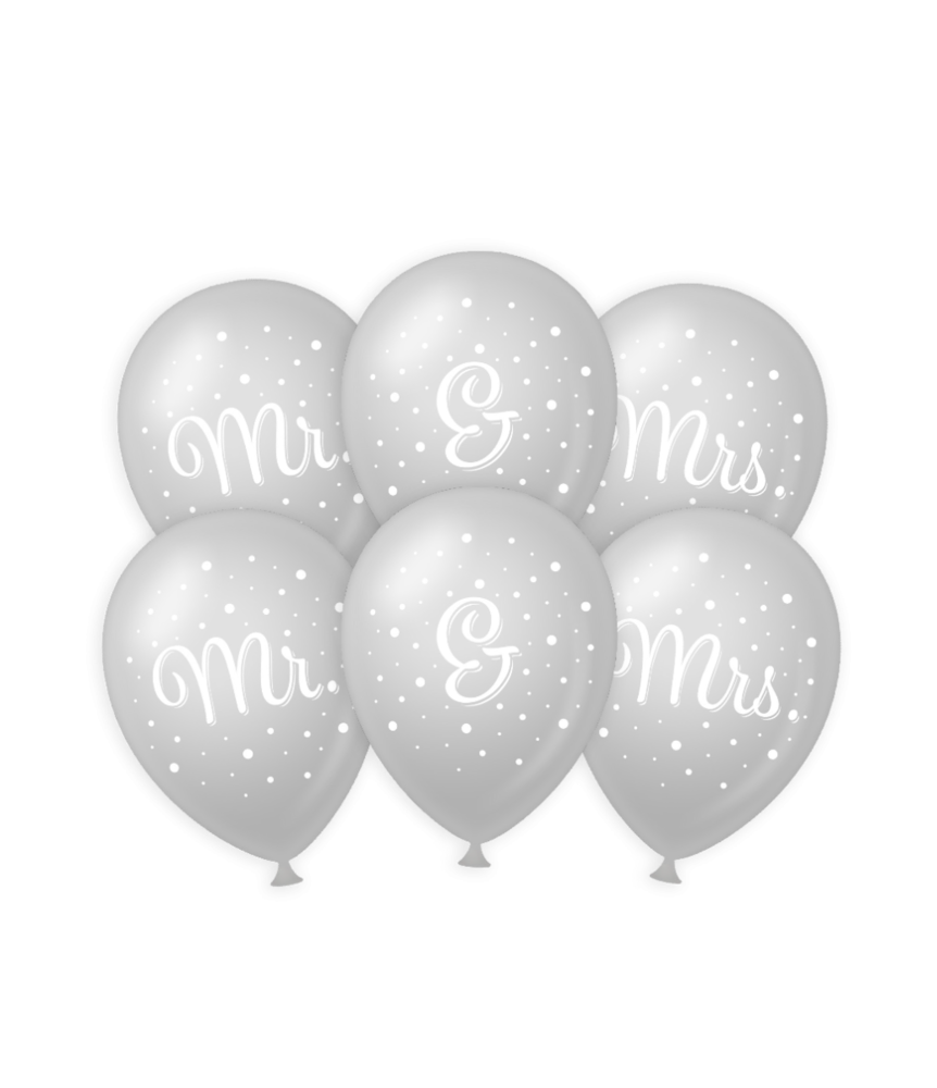 Paper Dreams Ballonnen Mr. & Mrs. bruiloft 30cm | 6 stuks Paper Dreams Ballonnen Mr. & Mrs. bruiloft 30cm | 6 stuks