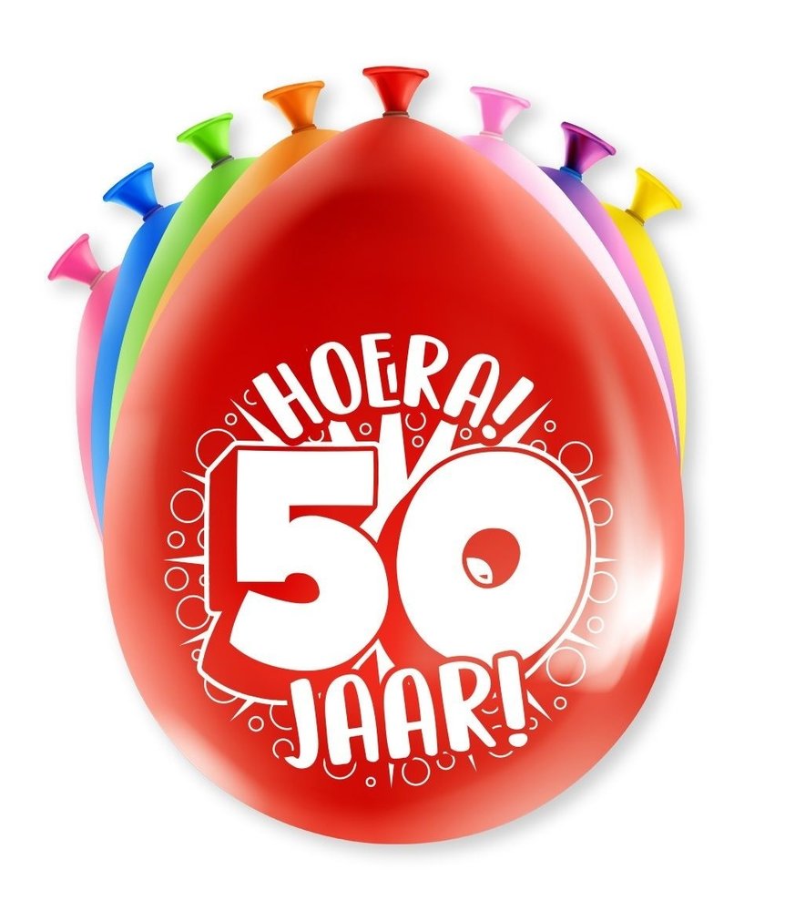 Paper Dreams Ballonnen 50 jaar party 30cm | 8 stuks