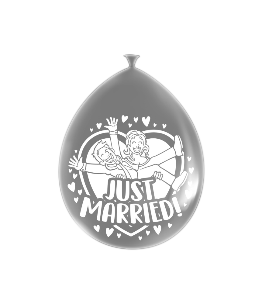 Paper Dreams Balloons Just married! Party 30cm | 8 pieces Paper Dreams Balloons Just married! Party 30cm | 8 pieces