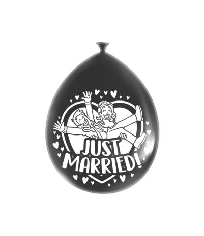 Paper Dreams Ballonnen Just Married! party 30cm | 8 stuks Paper Dreams Ballonnen Just Married! party 30cm | 8 stuks