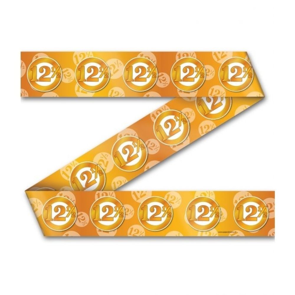 Afzetlint 12,5 jaar getrouwd verkeersbord | 12 meter Afzetlint 12,5 jaar getrouwd verkeersbord | 12 meter