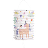 Folat Unicorn & Rainbows Lantern 16cm | per Unit Folat Unicorn & Rainbows Lantern 16cm | per Unit