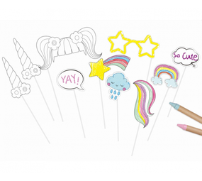 Einhorn -DIY -Foto -Requisiten | 10-teilig Einhorn -DIY -Foto -Requisiten | 10-teilig