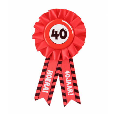 Rozet 40 jaar Verkeersbord | per stuk