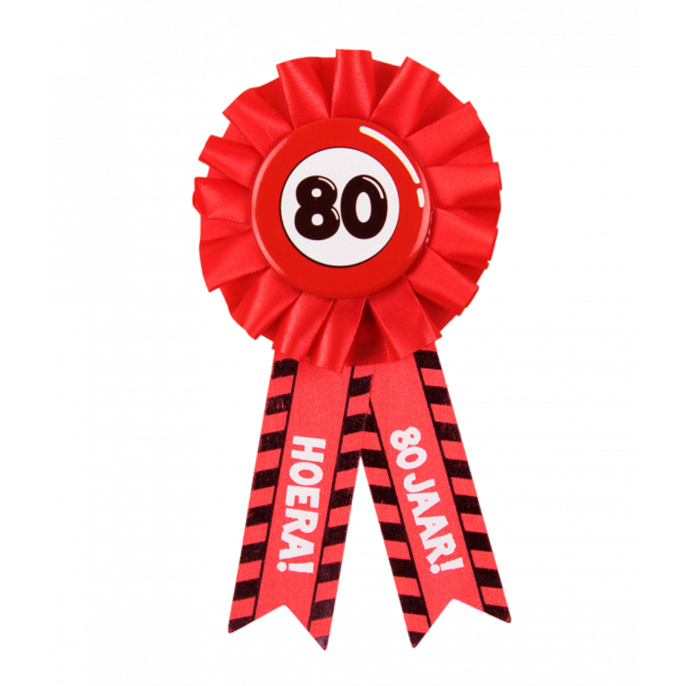 Paper Dreams Rozet 80 jaar Verkeersbord | per stuk Paper Dreams Rozet 80 jaar Verkeersbord | per stuk