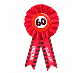 Paper Dreams Rozet 60 jaar Verkeersbord | per stuk Paper Dreams Rozet 60 jaar Verkeersbord | per stuk