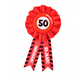 Paper Dreams Rozet Abraham 50 jaar Verkeersbord | per stuk