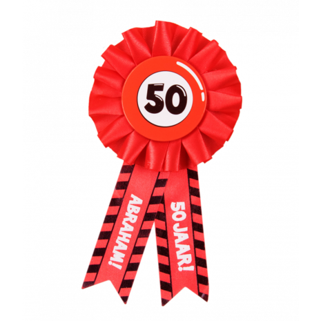 Paper Dreams Rozet Abraham 50 jaar Verkeersbord | per stuk