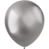 Folat Intense Silver Balloons 33cm | 10 pieces Folat Intense Silver Balloons 33cm | 10 pieces