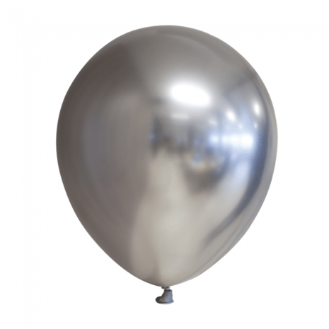 Silberballons Chrom 30 cm | 10 Stück