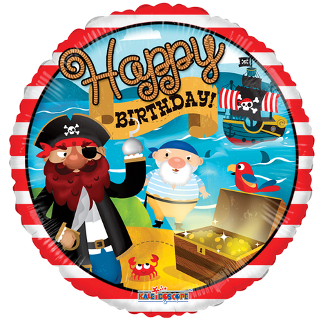 Ballon Helium Pirates Joyeux anniversaire | 46cm