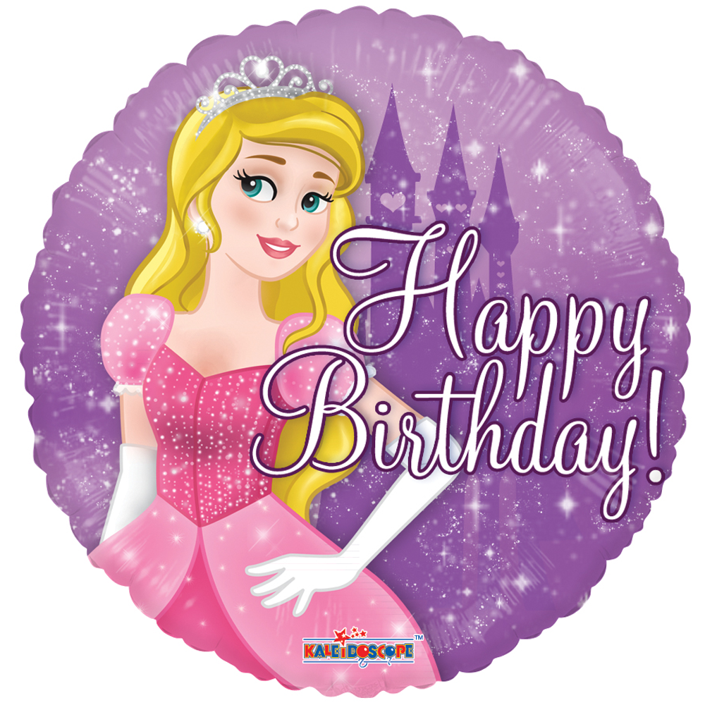Helium ballon princesse joyeux anniversaire | 46cm
